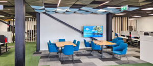 Table and chairs in new office fitout